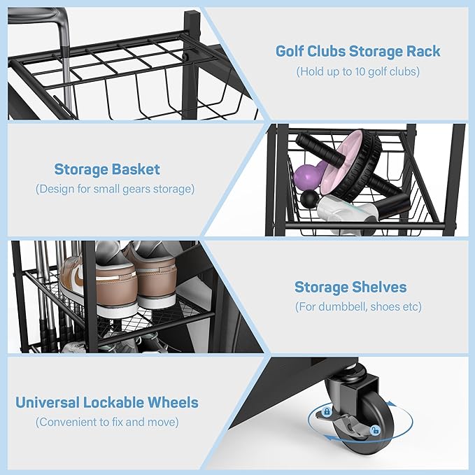PLKOW Weight Rack for Dumbbells, Home Gym Storage for Dumbbells Yoga Mat Kettlebells, Yoga Mat Storage Rack for Garage, Home Gym