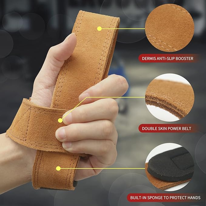 SKDK Cotton Hard Pull Wrist Lifting Straps Grips Band-Deadlift Straps with Neoprene Cushioned Wrist Padded and Anti-Skid Silicone - for Weightlifting, Bodybuilding, Xfit, Strength Training