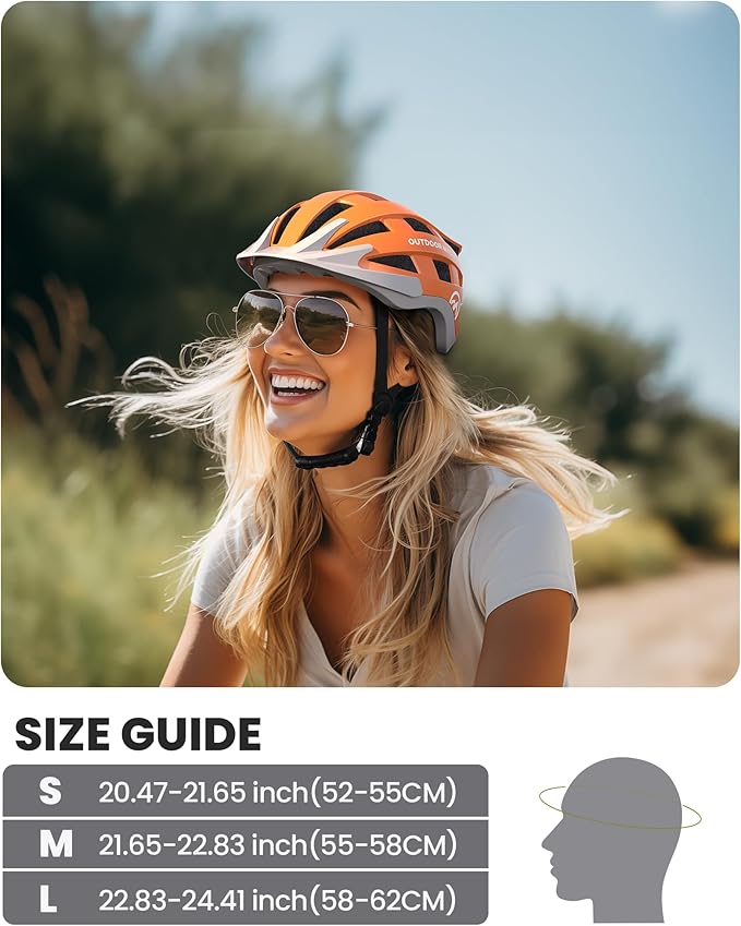 OutdoorMaster Gem II MIPS Bike Helmet with Light - Lightweight Cycling Helmet,Mountain Road Bicycle Helmet for Youth & Adult