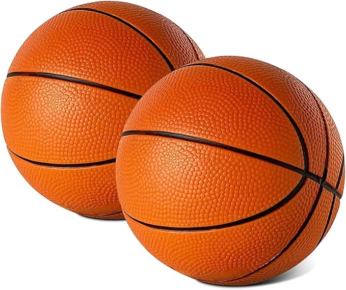 5” Foam Mini Basketball for Pro Mini Basketball Hoop, 2 Pack | Safe & Quiet Small Basketball for Over The Door Mini Hoop Basketball Sets