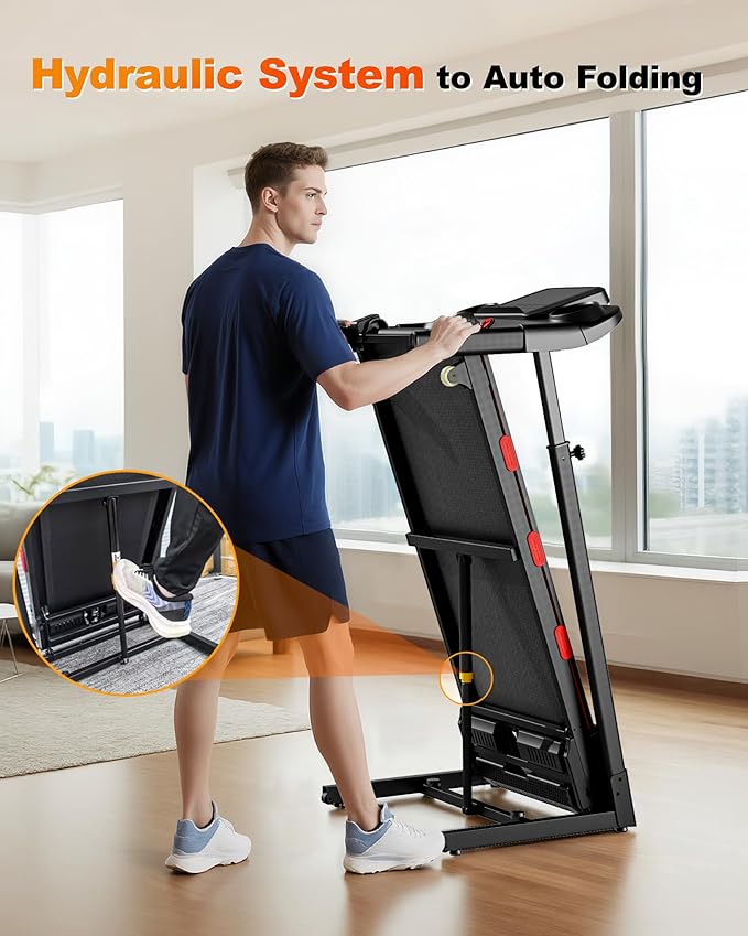 340lb Capacity Walking Pad Treadmill with 12% Incline, Big LED Display Under Desk Treadmill Support Full Manual/3-Preset Countdown/App Mode, Portable Treadmills for Small Spaces, Home