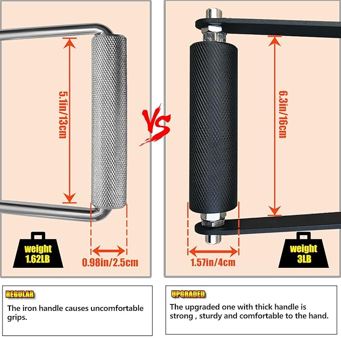 Gym Fitness LAT Pulldown Attachments, Fat Arm Wrestling Exercise D Handle Cable Attachment, Arm Lifting Deadlift Handle Grip for Finger Wrist Strength