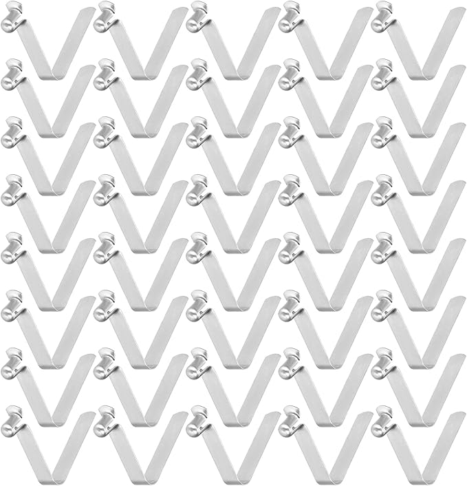 HARFINGTON Single Button Kayak Paddle Snap Spring Clip Spring Steel V-Shaped Hollow Lift Telescopic Locking Tube Pole Clips for Tent Camping