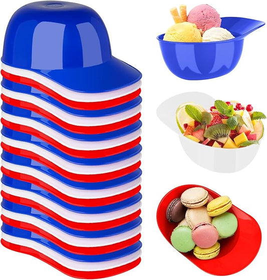24 Pieces Baseball Helmet Ice Cream Bowls, 8 oz Baseball Party Supplies Helmet Snack Bowl, Mini Plastic Sundae Helmets, kids Baseball Ice Cream Hats for Sports Birthday Dessert Favors Serving