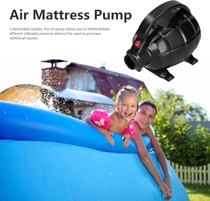Walfront Air Pump JZ-505, 17000pa 600W High Pressure HighCapacity Multifunction Electric Pump for Inflatables Air Mattress Used for Large Inflatable Equipment (American Standard (AC110-120V))