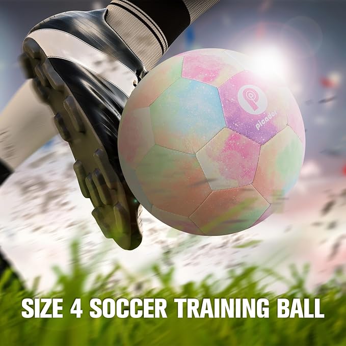 Size 4 Soccer Ball, Kids Soccer Balls for Girls Boys Youth Children Training Backyard School Indoor Outdoor Ball with Pump Gift