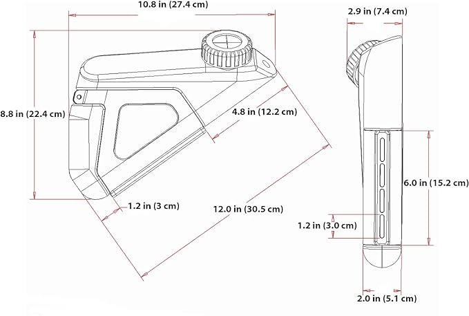 Speedfil F1 Bicycle Water Bottle, Hands-Free Frame Mounted Hydration System with Refill Port