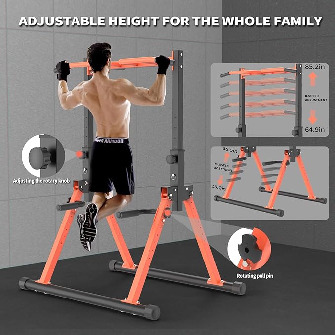 Dip Station - Home Gym Strength Training Pull-Ups Dip-Ups 330Lbs