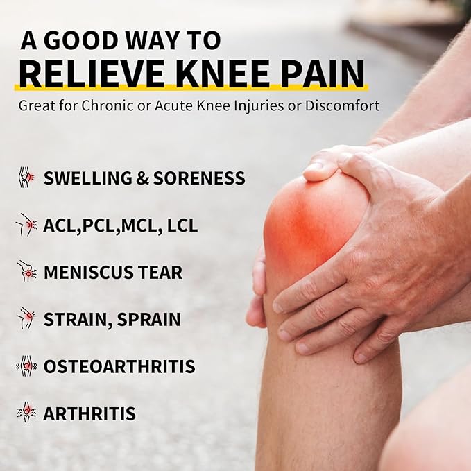 CAMBIVO Knee Braces for Knee Pain Women & Men,2 Pack Knee Compression Sleeves,Knee Support for Knee Pain Meniscus Tear,ACL & Arthritis Pain Relief（Medium,Black