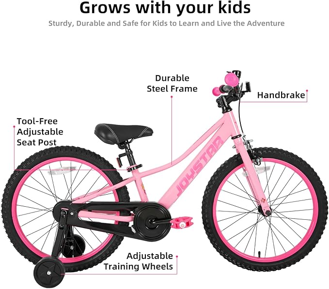 JOYSTAR NEO 20 Inch Kids Bike for Ages 6-10 Years Old Boys & Girls, 20 Inch Wheels Kids Mountain Bike with Training Wheels & Handbrake, Kids' Bicycles, Multiple Colors
