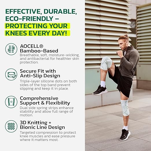 Compression Knee Brace for Women & Men, 2 Pack AOCELL Knee Sleeve Support for Knee Joint Pain Relief, ACL, Meniscus Tear, Arthritis - Breathable for Workout, Running, Gym, Sports, Fitness XXL