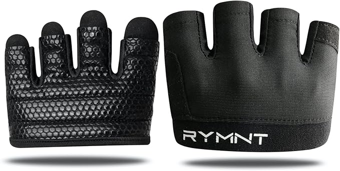 Minimal Workout Gloves,Short Micro Weight Lifting Gloves Grip Pads with Full Palm Protection & Extra Grip for Men Women Weightlifting,Gym,Cross Training,Powerlifting,WODs.