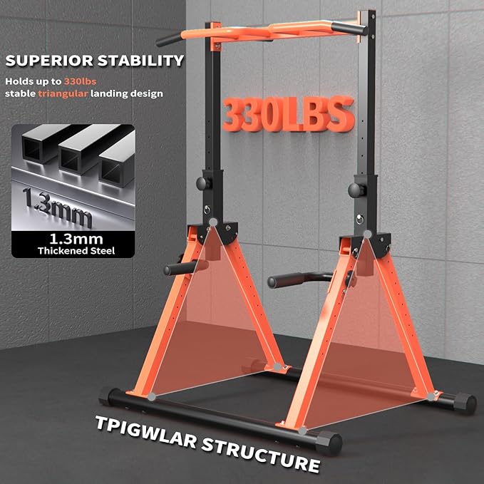 Dip Station - Home Gym Strength Training Pull-Ups Dip-Ups 330Lbs