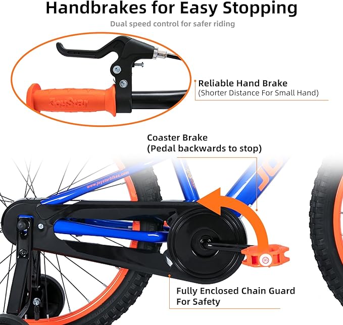 JOYSTAR NEO 20 Inch Kids Bike for Ages 6-10 Years Old Boys & Girls, 20 Inch Wheels Kids Mountain Bike with Training Wheels & Handbrake, Kids' Bicycles, Multiple Colors