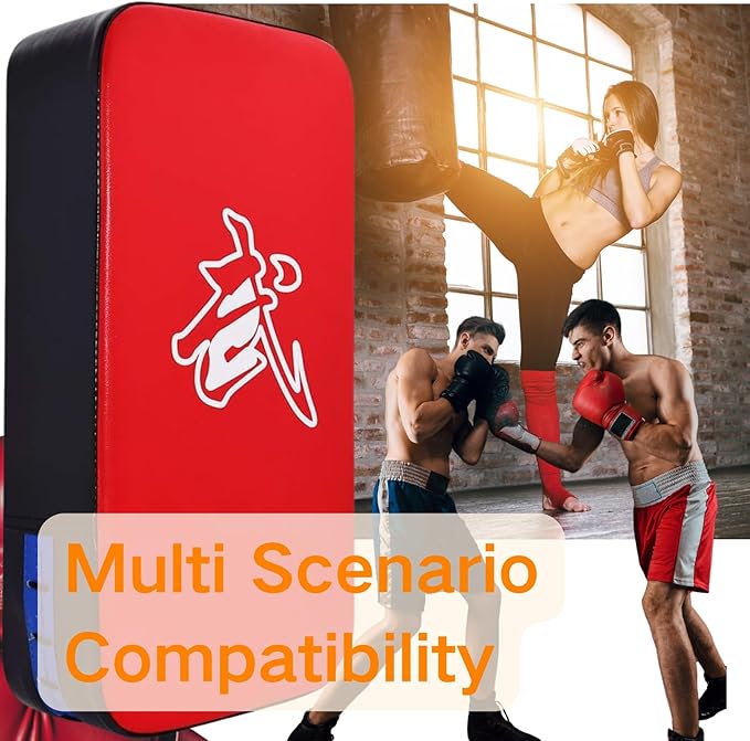 TLBTEK Taekwondo Kick Shield - Muay Thai MMA Karate Kickboxing Training Pads - Curved Leather Strike Shield