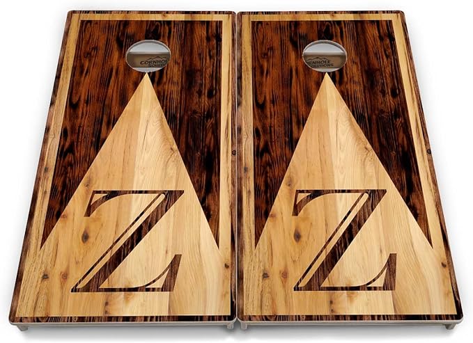 Tournament Cornhole Boards - Regulation 2'x4' Set 3/4" Baltic Birch - Bags Sold Separatetly (Wood Letter Design)