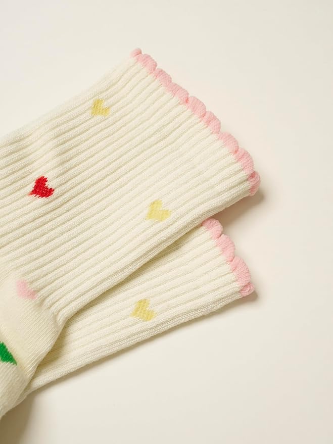 Crew Half Calf Grip Socks, Cutest Fruits Pilates Socks, Ruffle socks, Non-Slip, Barre Yoga Fitness
