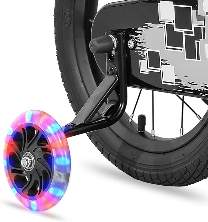 JOYSTAR Pluto 12 14 16 18 20 Inch Kids Bike with Light Up Training Wheels, Kids' Bicycle for Boys Girls Age 3-12 Years, Children Bikes, Multiple Colors