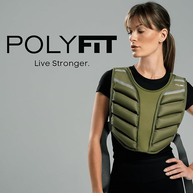 Polyfit (Sierra) Weighted Vest for Workout – 10lb, 15lb, 20lb – Weight Vest for Men & Women - Enhance Strength Training & Endurance