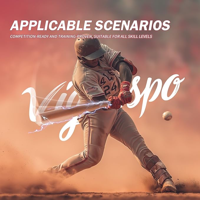 Vigitspo Wood Baseball Bat for Teens & Beginners, 21-34 inch Youth Solid Wood Bat for Training and Games, High-Density Hardwood with High Impact Resistance & Durability