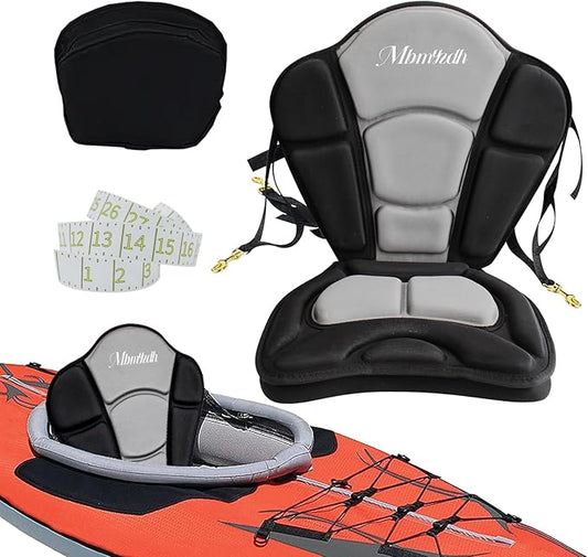 Thickened Kayak Seat,kayak seats with back support– Cushioned Canoe Backrest with Sit-On-Top Design, Padded Back Support for SUP Paddle Boards, Rafting, Fishing