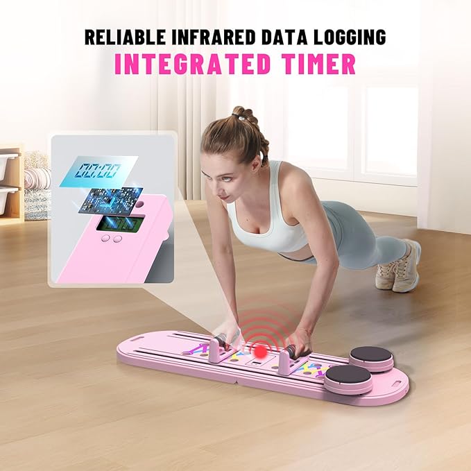 Maksone Pilates Board, Foldable Reformer Training Set, 6-in-1 Versatile Kit with Auto-Rebound Ab Roller, Home Core Workout Equipment, Tone Your Abs and Achieve a Sleek Figure