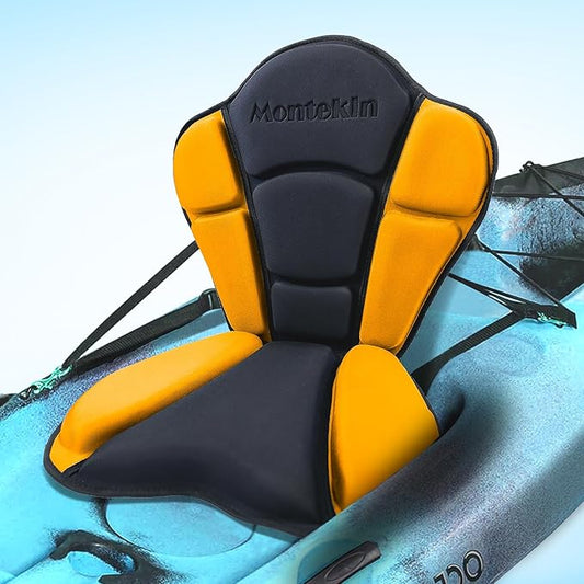 Thickened Kayak Seat with Back Support, Sit On Top Cushioned Canoe Backrest Molded Foam Seat for SUP Paddle Board Fishing Boat Long Trip