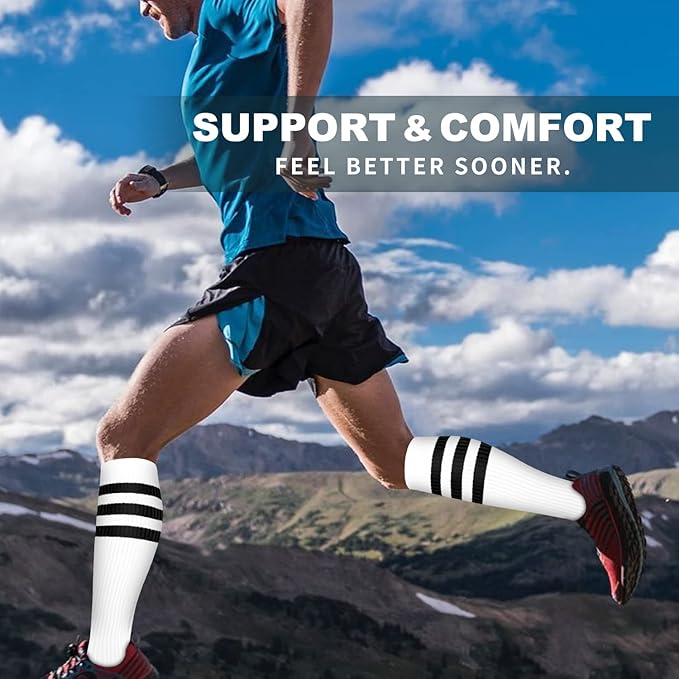 6 Pack Copper Compression Socks for Women and Men Circulation-Best Support for Medical, Running,Nursing,Athletic