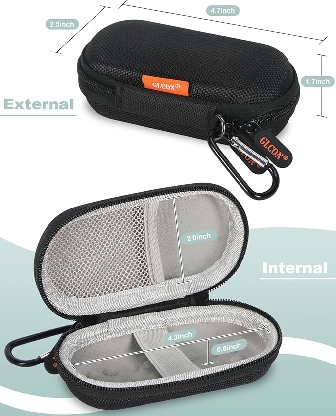 Ultra-Hard Heart Monitor Case for Kardiamobile EKG Monitor 6L, 1L - Small Travel Case for AliveCor Kardia Mobile 6L Max Personal EKG Monitor - Shockproof Storage Carrying Pouch Bag
