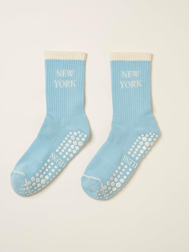 Crew Half Calf Grip Socks, Cutest Fruits Pilates Socks, Ruffle socks, Non-Slip, Barre Yoga Fitness
