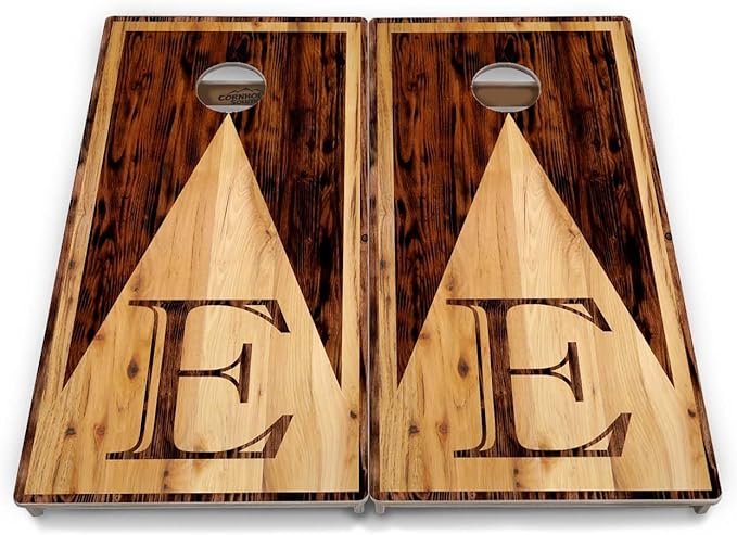 Tournament Cornhole Boards - Regulation 2'x4' Set 3/4" Baltic Birch - Bags Sold Separatetly (Wood Letter Design)