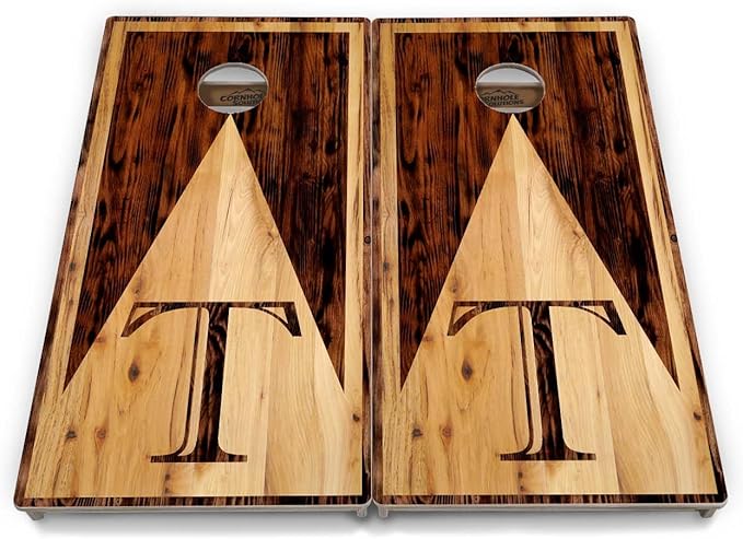 Tournament Cornhole Boards - Regulation 2'x4' Set 3/4" Baltic Birch - Bags Sold Separatetly (Wood Letter Design)
