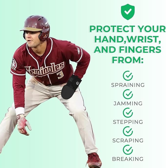 Gracfulcub Baseball Sliding Mitt, Baseball Glove Softball Guard, Ergonomic Design Protecting Fingers for Basic Base Running