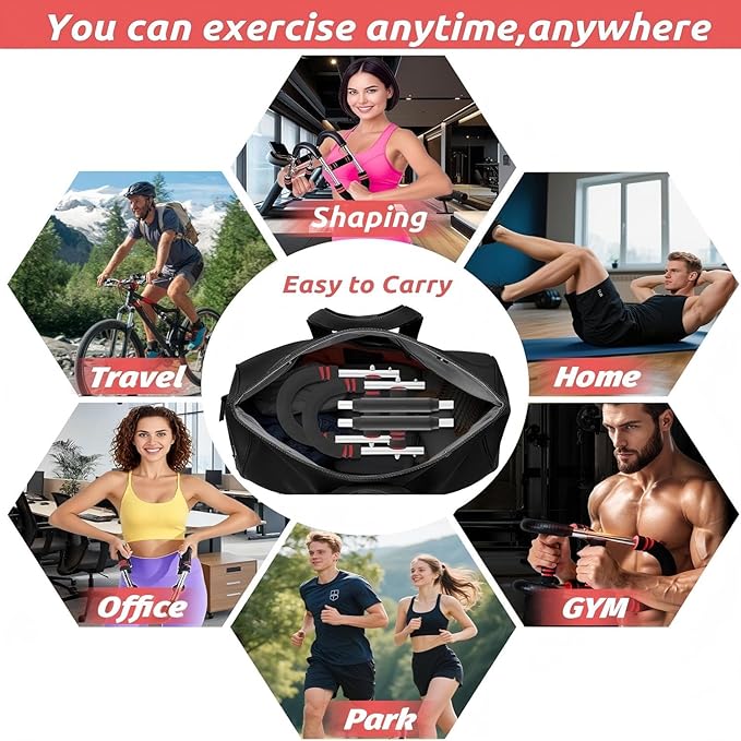 Twister Arm Trainer， Arm Shoulder Chest Workout Equipment 20-100LB Adjustable Strength Trainer Chest Trainer for Men and Women Portable Detachable Home Fitness Equipment