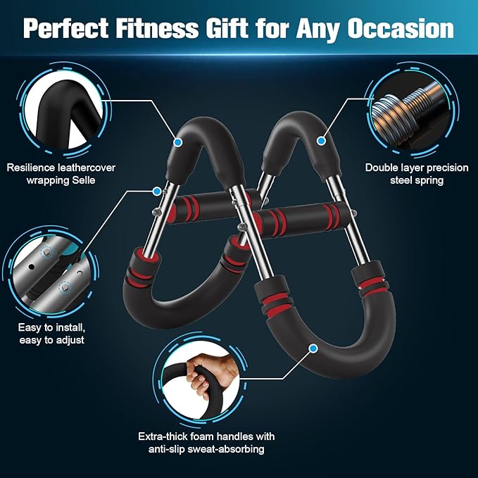 Relife Twister Arm Trainer,40-130lbs Arm Trainer for Forearms & Chest Muscle Training Workout,Adjustable Spring Resistance Chest Exercise, Portable Home Gym Strength Equipment for Men & Women