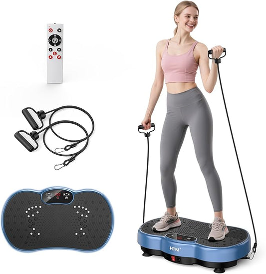 Vibration Plate Exercise Machine - 300 lbs Weight Capacity, 120 Speed Levels, 9 Workout Modes for Home Fitness, Muscle Toning & Weight Loss