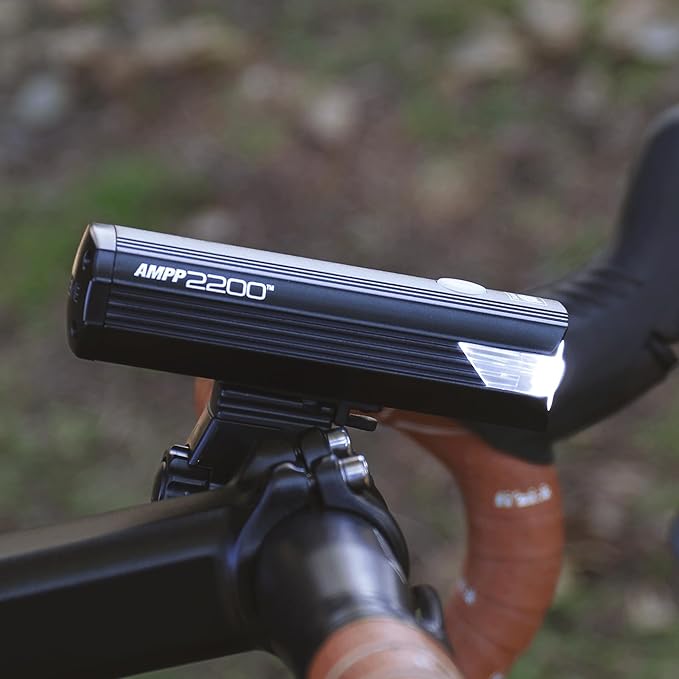 CATEYE AMPP USB Rechargeable Bike Light – High Visibility Super Bright OptiCube™ Headlight for Commuters, Road Cyclists & Mountain Bikers, Day & Night Riding Modes, IPX4 Waterproof, Tough & Durable