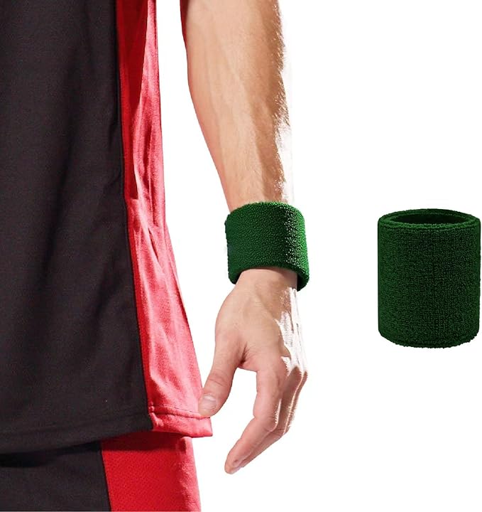 Sweatbands Sports Wristbands for Kids and Women - 3 inch Elastic Athletic Wrist Bands for Tennis, Basketball, Running, Working Out