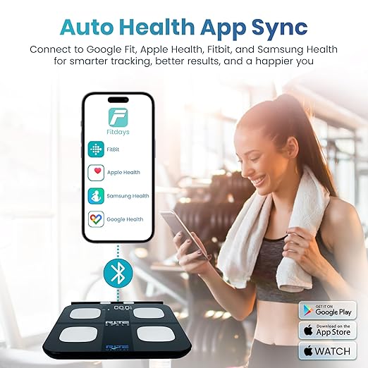 8-Electrode Smart Weight Scale for Body Weight with Mobile App | Digital Weight Scale | BIA Technology for BMI, Muscle Mass & More | Bluetooth Connectivity