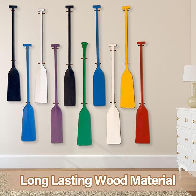 Kayak Paddle Holder, Kayak Oar Holder to Keeper Hanging Oar for Wall Decor, Paddle Storage Rack, Wooden Board Accessories for Sup Canoe Dragon Boat Paddles