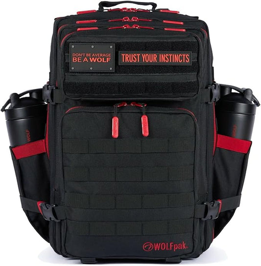 WOLFpak 45L Backpack (Red Wolf) Camping, Hiking, Gym Backpack