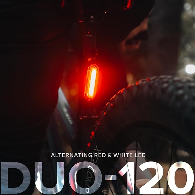 BX-300 USB Rechargeable LED Bike Light Set Front and Back Cycling Safety Lights Best Headlight with New DUO-120 USB Tail Light for Adults Kids Men Women