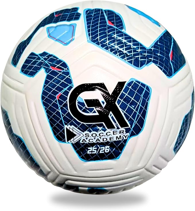 GX Soccer Academy Tour+ Professional Soccer Ball, Size 5, Green and White Competition Ball