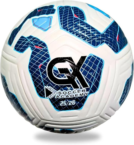 GX Soccer Academy Tour+ Professional Soccer Ball, Size 5, Green and White Competition Ball