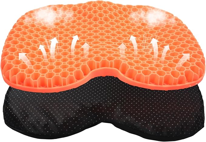 Orange Anti Slip Kayak Seat Cushion Waterproof Gel Boat Canoe Rowing Stadium Pad for Sit in Kayak Chair for Fishing Kayak Pedal Kayak Equipment