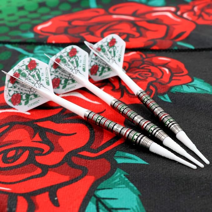 CUESOUL Soft Tip Darts Set Plastic Tip with Dart Case