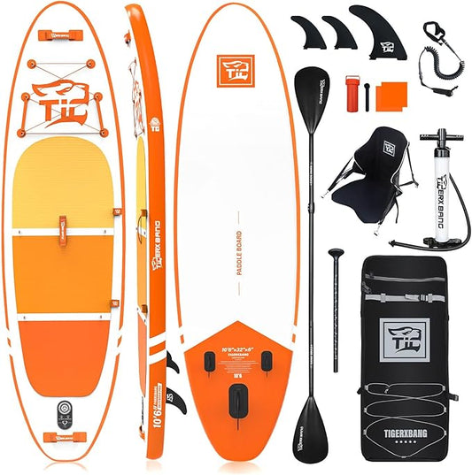 Inflatable Paddle Board with Premium SUP Board Accessories, Allround Paddle Boards for Adults/Kids,Stand Up Paddle Board Defender Collection