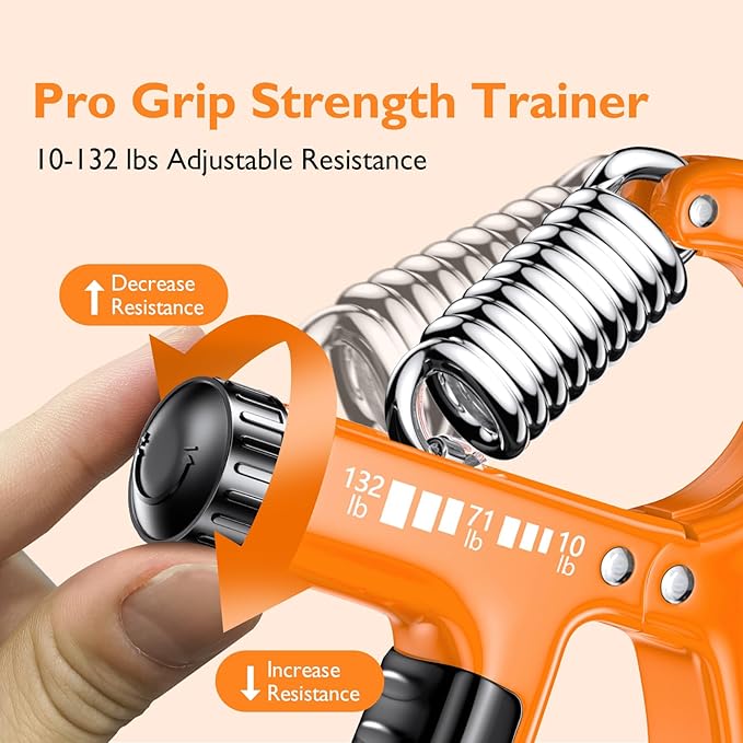 FitBeast Grip Strengthener Forearm Strengthener, Adjustable Hand Grip Strengthener for Strength Training & Rehabilitation, 10-132 lbs Resistance, Ideal for Athletes and Physical Therapy (1 Piece)