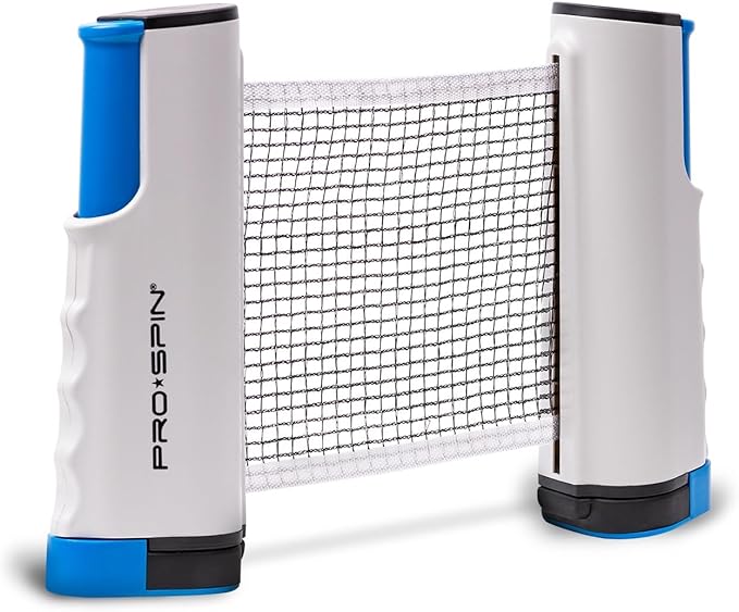 PRO SPIN Retractable Ping Pong Net – 72" Table Tennis Net with Clamps | Portable Ping Pong Net for Any Table | Includes Custom Mesh Storage Bag | Replacement Table Tennis Net Posts