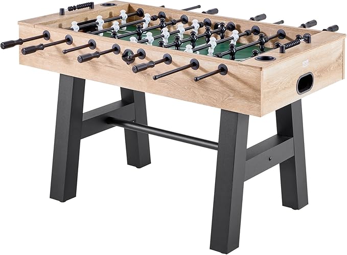 VEVOR Foosball Table, 55-inch Standard Size Table, Indoor Full-Size Foosball Tables with 4 Balls and 26 Players, Includes Durable Soccer Set, Score Keeper & Cup Holders, for Home, Family, Game Room